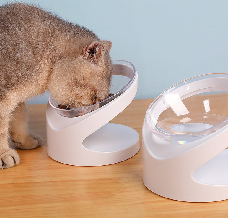 AdoraPet Tilt-Top™ Cat Bowl – Ergonomic Angled Dish for Happy Necks & Cleaner Meals