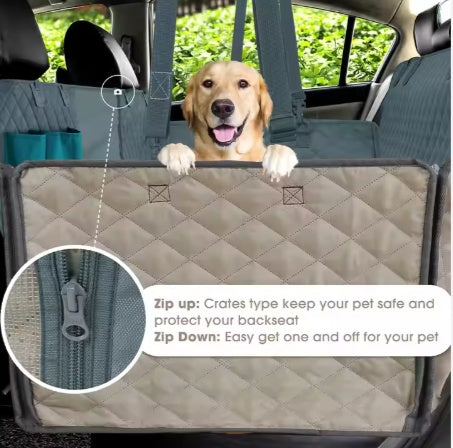 AdoraPet RoadTrip™ Eco Car Seat Hammock – Waterproof, Scratch-Proof Back-Seat Cover for Dogs & Cats