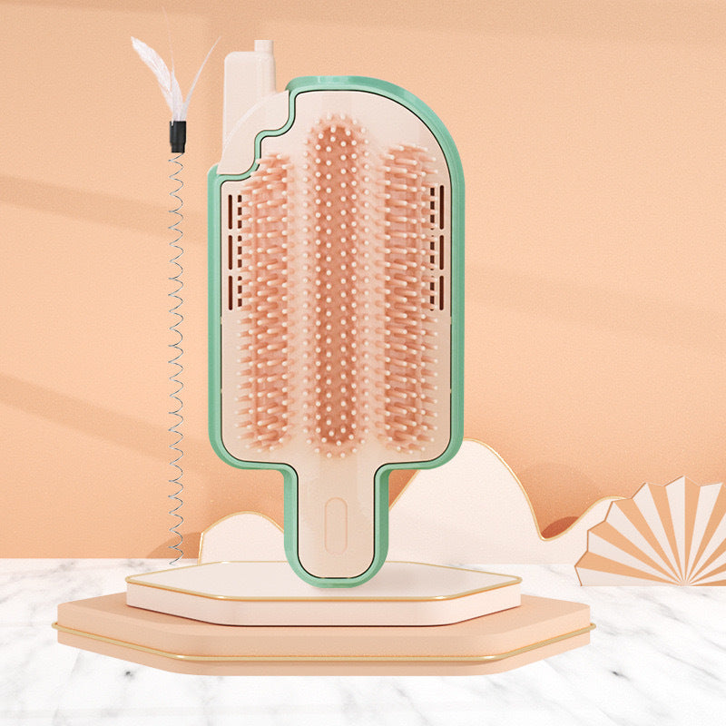 AdoraPet Purrfect Corner™ – Bamboo Self-Grooming Cat Brush