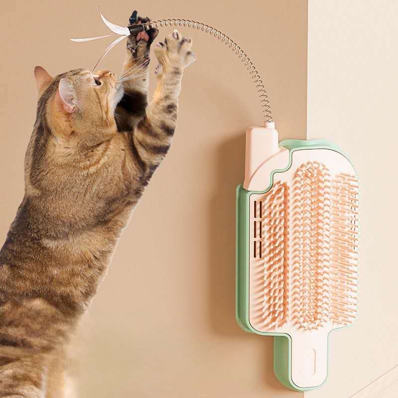 AdoraPet Purrfect Corner™ – Bamboo Self-Grooming Cat Brush