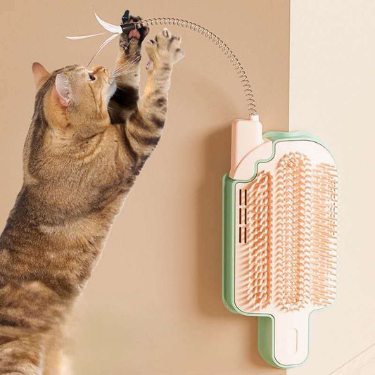 AdoraPet Purrfect Corner™ – Bamboo Self-Grooming Cat Brush