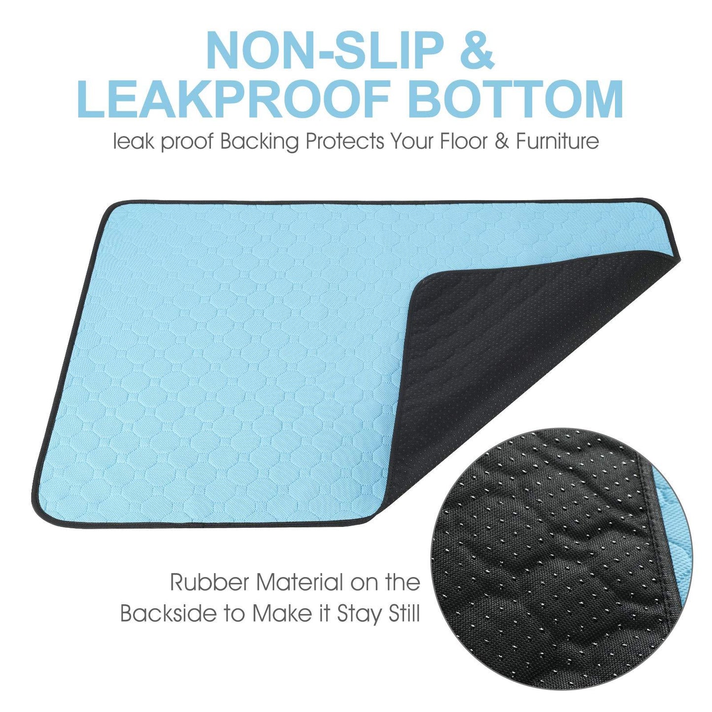 AdoraPet EcoPaws™ – 2-Pack Washable Dog & Cat Pee Pads | Waterproof, Fast-Dry, Non-Slip Training Mats